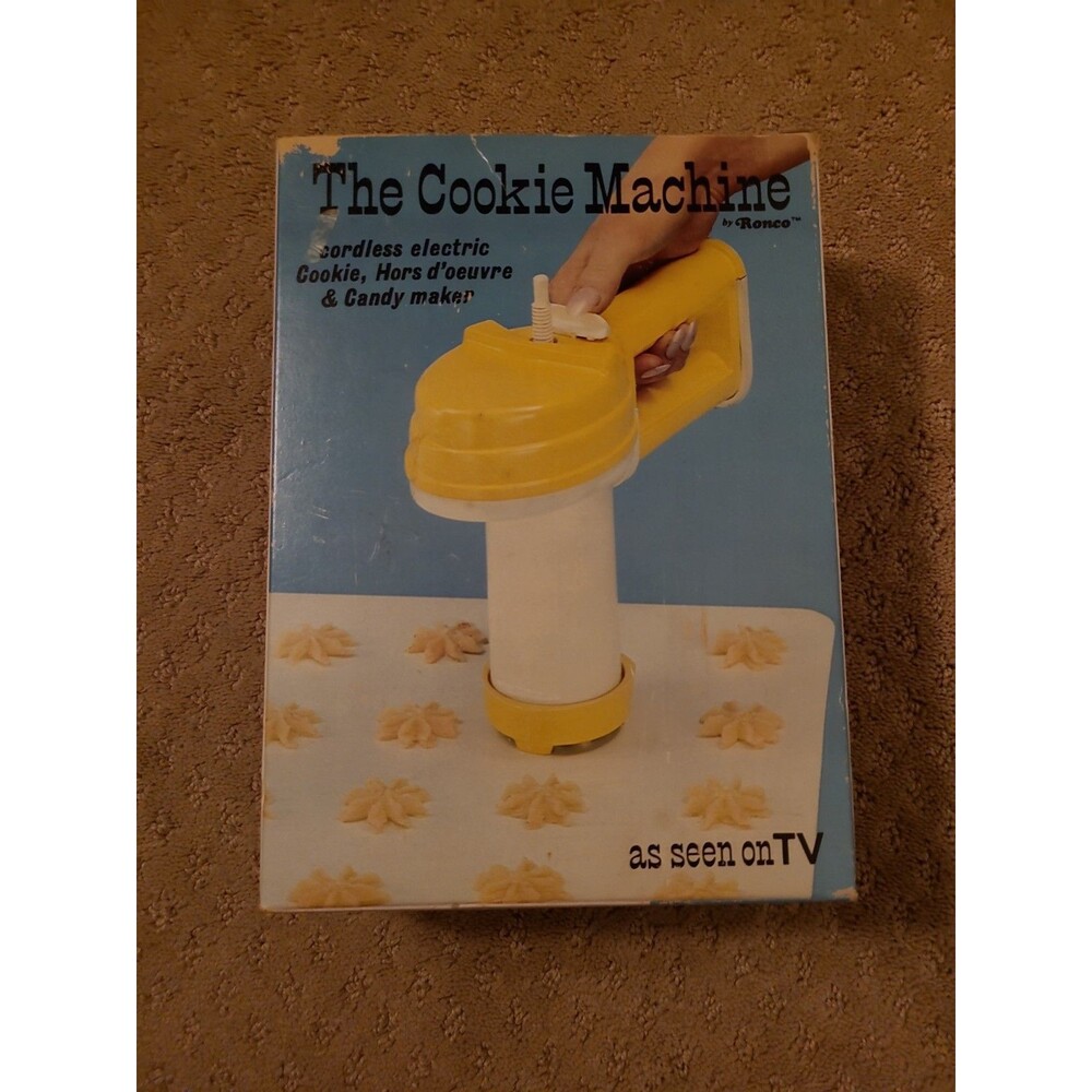 1976 The Cookie Machine by Ronco Cordless Cookie & Candy Maker Vintage